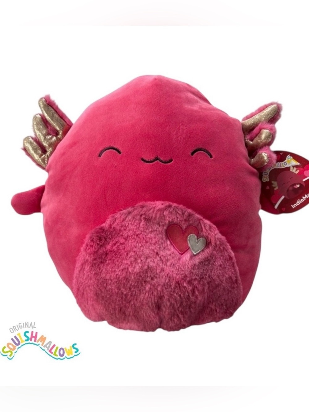Squishmallows Indie Mae 12” Valentine Axolotl Plush NWT Kellytoy